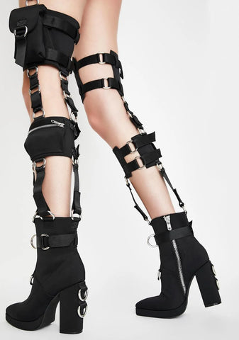 Rated R Harness Thigh Highs