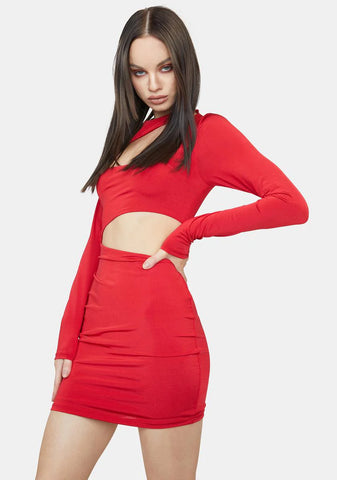 Lover Take Advantage Cutout Mini Dress