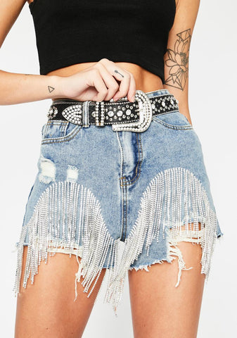 Saddle Up Sis Fringe Shorts