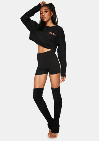 Hey Boo Cropped Crewneck Sweatshirt