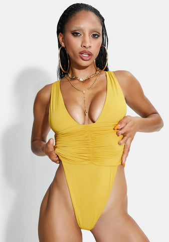 Mustard Echo One Piece Swimsuit