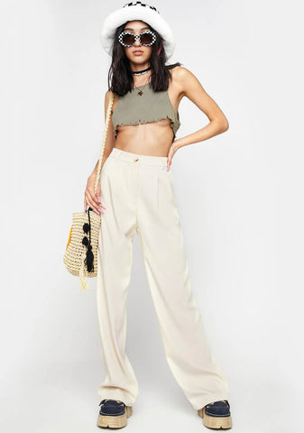 Wide Leg Tailored Pants
