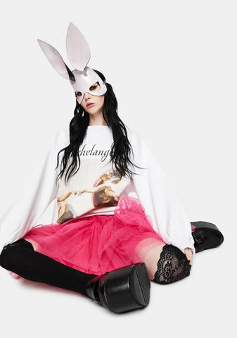 Ice Pink Bunny Ears Eye Mask