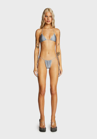 Micro String Bikini Set - Gray