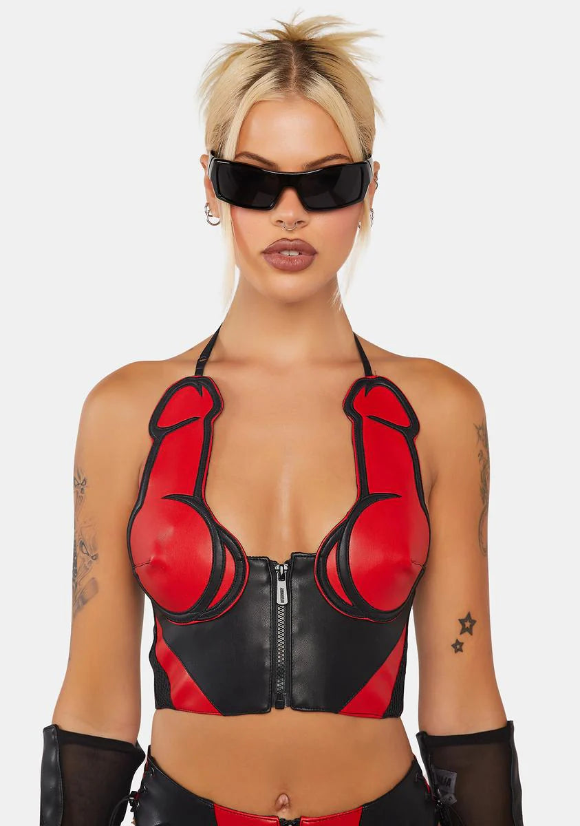 Red Moto Dickini Top