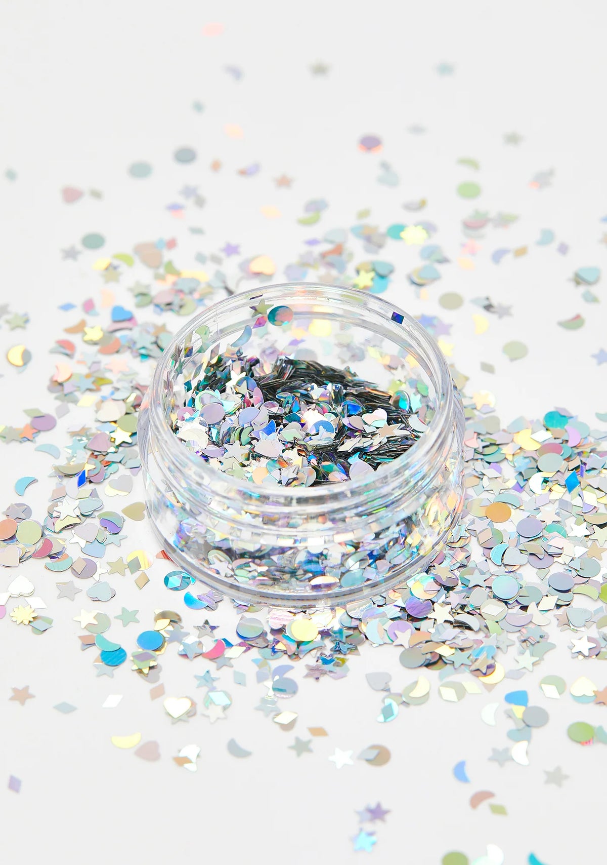 Silver Holographic Glitter Shapes