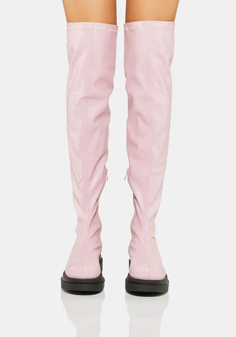 Sassy Cherry Knee High Boots