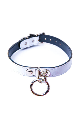 Ogasm O-Ring Collar Choker - White