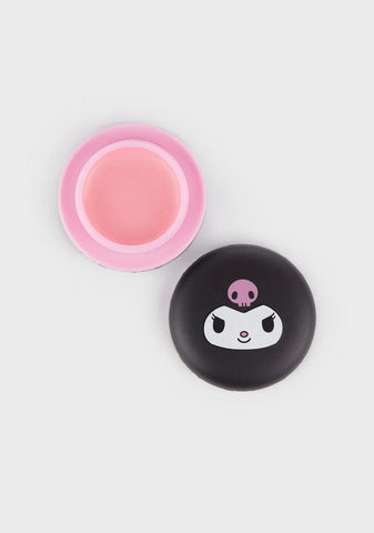 x Kuromi Raspberry Cream Puff Macaron Lip Balm