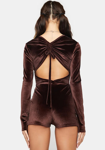 Chocolate Velvet Romper