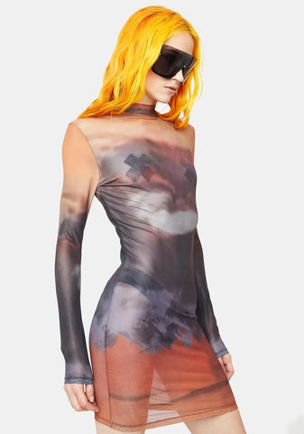 Clap For Me Mesh Mini Dress