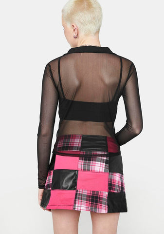 Midnight You Got Served Mesh Top