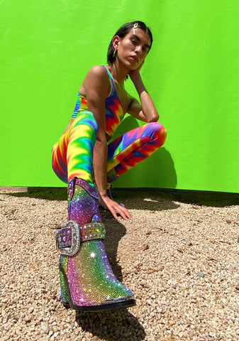 Sheriff Shine Cowboy Boots - Rainbow