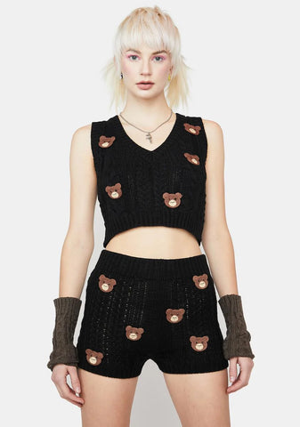 Teddy Time Knit Shorts