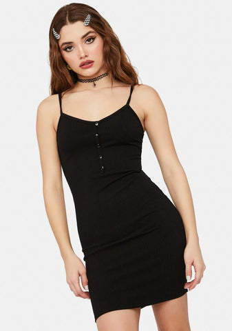 Night What Goes Around Button Up Tank Dress