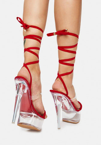 Cherry About It Strappy Heels