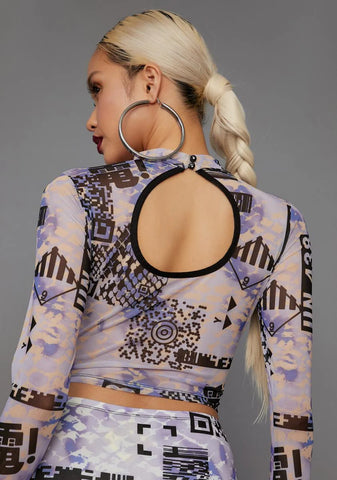 QR Cutie Mesh Top