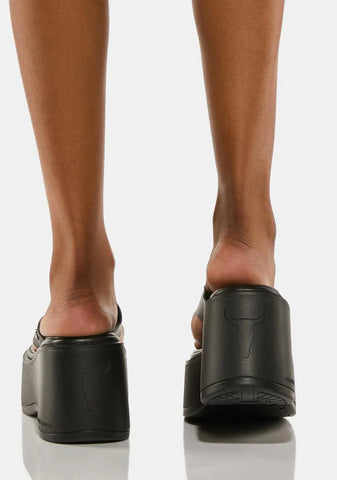 Avenue Leather Platform Sandals