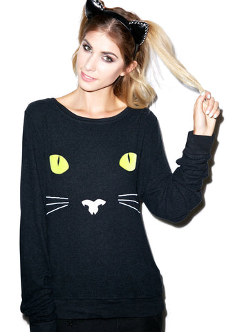Black Cat Baggy Beach Jumper