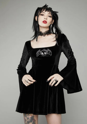 Burial Ground Velvet Mini Dress