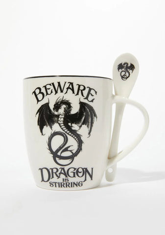 Dragon Is Stirring Cup And Spoon