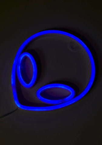Cosmic Greetings Neon Alien Sign