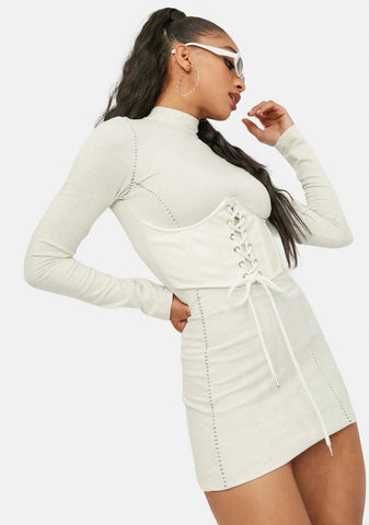 Bliss In Any Event Mock Neck Bustier Dress