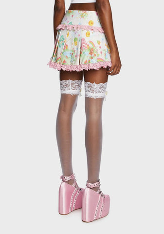 Cloud Wishes Pleated Skirt