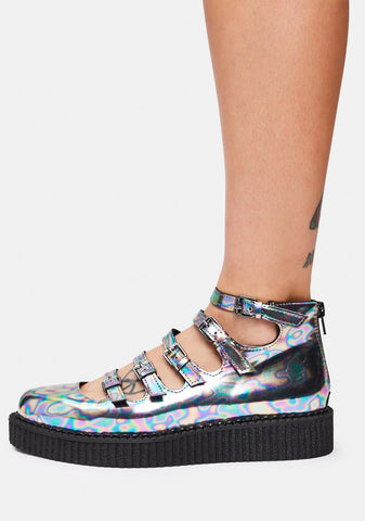 Oil Slick Gladiator Sandals