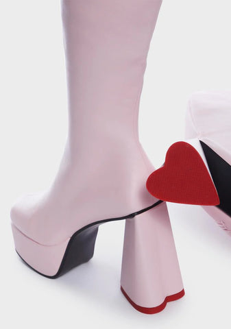 Pink Sweet Talker Platform Boots