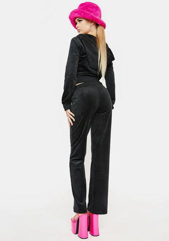 Liquorice Classic Velour Track Pants