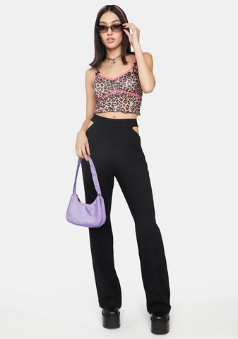 Side Cut Out Low Waist Pants