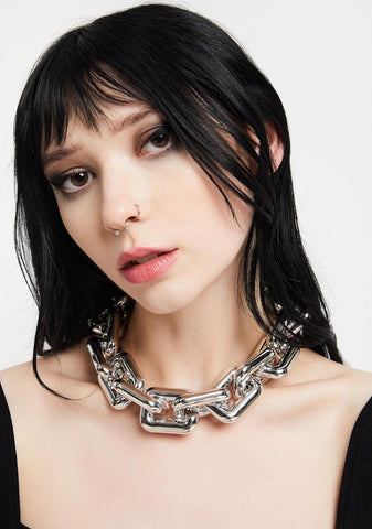 Chrome Worth Fighting 4 Chain Necklace