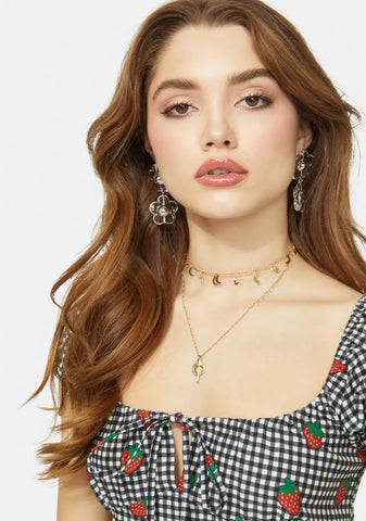 Days With Daisies Clear Flower Earrings