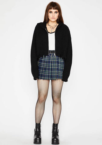 Dark Everything Sucks Crop Sweater