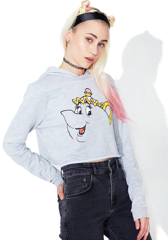 Mrs. Potts Cropped Hoodie