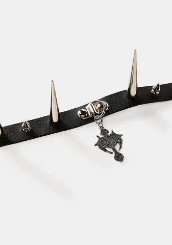 No Salvation Spiked Choker