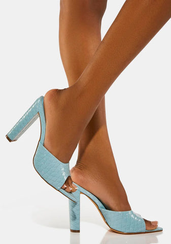 Cyan Hiss Me Off Pointed Heels