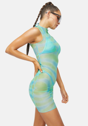 Helena Net Mesh Dress