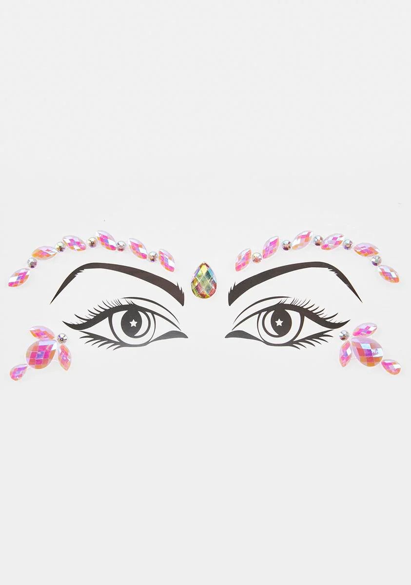 Lavender Iridescent Fractal Face Jewels