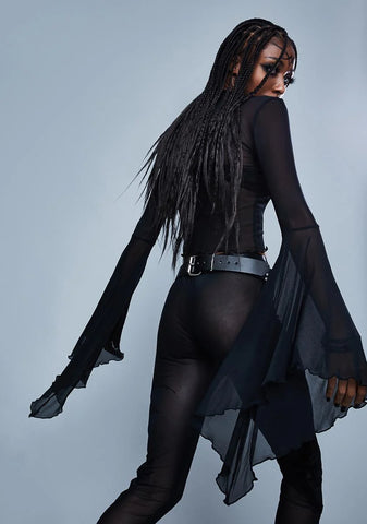 When Darkness Comes Bell Sleeve Top