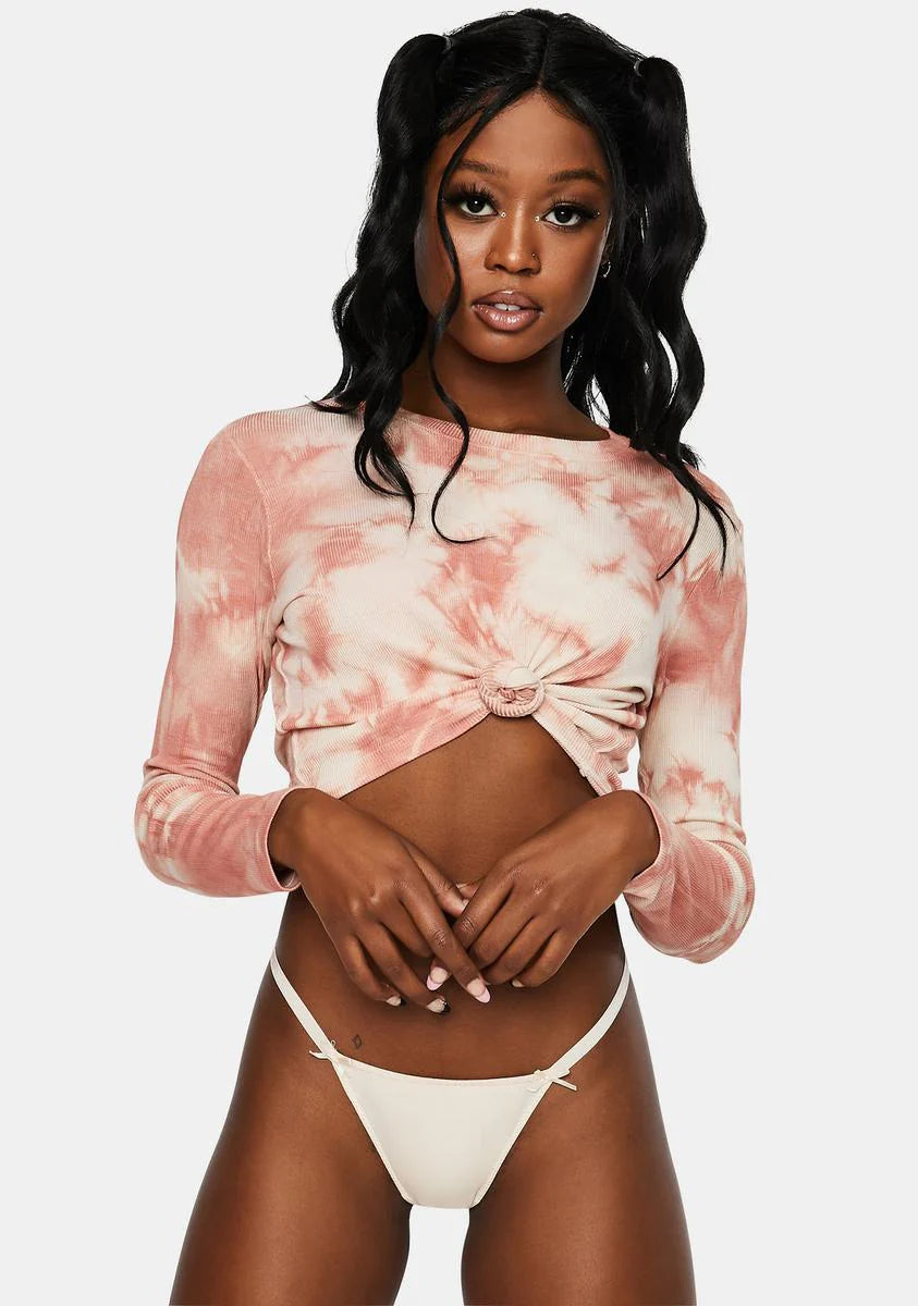 Bubbly Can Never Tell Bow Detail Thong