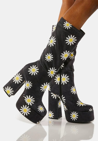 Crazy Daisy Platform Boots