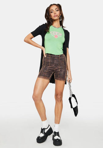 Summer Rays Brown Bisma Shorts