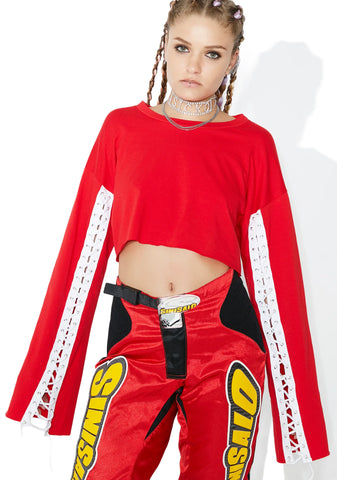 Finish Line Lace-Up Sweatshirt