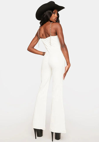 Western Style Denim Jumpsuit