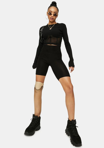 It's Pure Fate Mid-Waist Biker Shorts