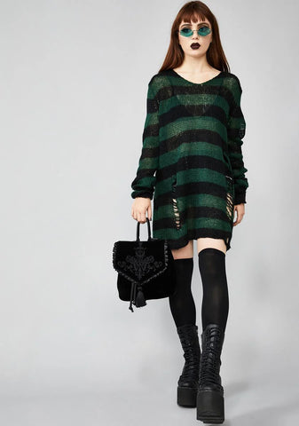 Eternal Nightmare Distressed Sweater