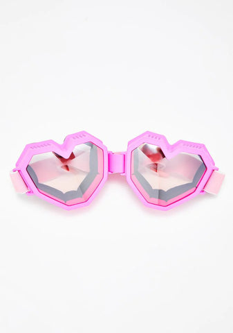 Pink Heart Goggles