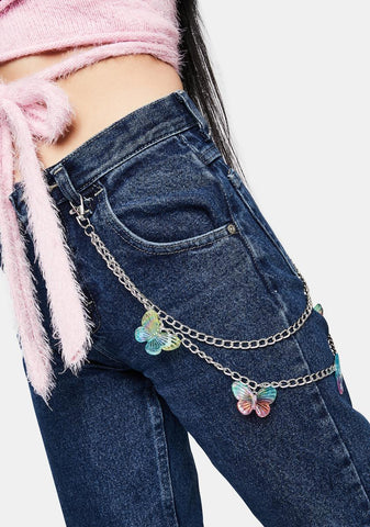 Magic Springs Butterfly Charm Belt Chain
